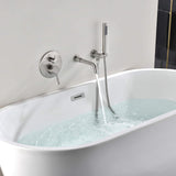 Bathtub Faucet with Handheld Sprayer Tub Filler Wall Mount Bathtub Mixer Tap Single Handle