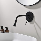 Wall Mount Basin Faucet Raindrop Design Single Lever Rotation Spout Moder Brass Mixer Tap