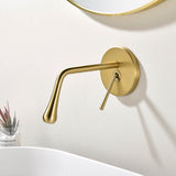 Wall Mount Basin Faucet Raindrop Design Single Lever Rotation Spout Moder Brass Mixer Tap