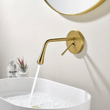 Wall Mount Basin Faucet Raindrop Design Single Lever Rotation Spout Moder Brass Mixer Tap