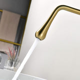 Wall Mount Basin Faucet Raindrop Design Single Lever Rotation Spout Moder Brass Mixer Tap