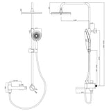 3-Function Shower System with Adjustable Showerhead and Foldable Tub Spout