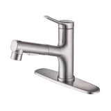 Bathroom Faucet with Pull Out Spray Hot and Cold Multi-Function Telescopic Single Hole Taps