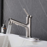 Bathroom Faucet with Pull Out Spray Hot and Cold Multi-Function Telescopic Single Hole Taps