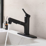 Bathroom Faucet with Pull Out Spray Hot and Cold Multi-Function Telescopic Single Hole Taps