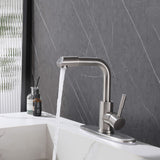 Single Handle Bathroom Faucet with 360° Rotatable Spout 304 Stainless Steel