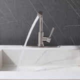 Single Handle Bathroom Faucet with 360° Rotatable Spout 304 Stainless Steel