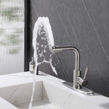 Single Handle Bathroom Faucet with 360° Rotatable Spout 304 Stainless Steel