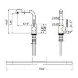 Single Handle Bathroom Faucet with 360° Rotatable Spout 304 Stainless Steel