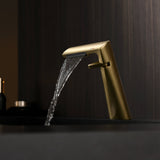 Modern Italian Single Hole Waterfall Faucet Solid Brass