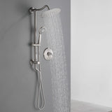 Wall Mount Shower System with 3 Spray Patterns Hand Shower and 10" Showerhead JK0194