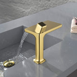 Modern Waterfall Bathroom Sink Faucet Solid Brass Single Handle Basin Mixer Tap