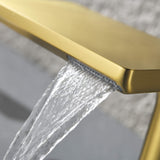 Modern Waterfall Bathroom Sink Faucet Solid Brass Single Handle Basin Mixer Tap