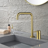 Bathroom Sink Faucet Single Handle Hot Cold Water Mixer Tap Rotate Spout Washbasin Faucet