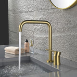 Bathroom Sink Faucet Single Handle Hot Cold Water Mixer Tap Rotate Spout Washbasin Faucet