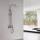 Outdoor Shower Kit with Stainless Steel 10 Inch High Pressure Shower Head and Handheld Spray JK0147