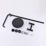 Outdoor Shower Fixtures Dual Handle 6 Inch Center Exposed Shower Kits with 10 Inch Rainfall Shower Head