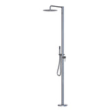 Outdoor Free Standing Shower System with 10 inch Rainfall Shower Head for Pool Beach