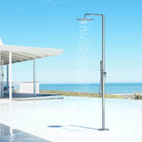 Outdoor Free Standing Shower System with 10 inch Rainfall Shower Head for Pool Beach