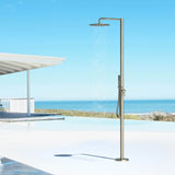 Outdoor Free Standing Shower System with 10 inch Rainfall Shower Head for Pool Beach