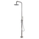 316 Stainless Steel High-Pressure Outdoor Shower with Handheld & Overhead Shower