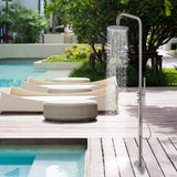 316 Stainless Steel High-Pressure Outdoor Shower with Handheld & Overhead Shower