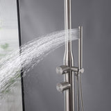 316 Stainless Steel High-Pressure Outdoor Shower with Handheld & Overhead Shower