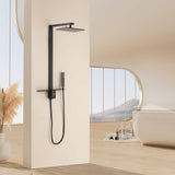 Single Handle Wall Mount Stainless Steel Shower System with Handheld Showerhead (Valve Not Included)