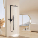 Single Handle Wall Mount Stainless Steel Shower System with Handheld Showerhead (Valve Not Included)