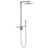 Single Handle Wall Mount Stainless Steel Shower System with Handheld Showerhead (Valve Not Included)