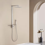 Single Handle Wall Mount Stainless Steel Shower System with Handheld Showerhead (Valve Not Included)