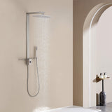 Single Handle Wall Mount Stainless Steel Shower System with Handheld Showerhead (Valve Not Included)