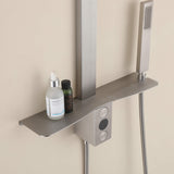 Single Handle Wall Mount Stainless Steel Shower System with Handheld Showerhead (Valve Not Included)