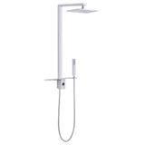 Single Handle Wall Mount Stainless Steel Shower System with Handheld Showerhead (Valve Not Included)