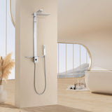 Single Handle Wall Mount Stainless Steel Shower System with Handheld Showerhead (Valve Not Included)