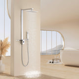 Single Handle Wall Mount Stainless Steel Shower System with Handheld Showerhead (Valve Not Included)