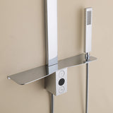 Single Handle Wall Mount Stainless Steel Shower System with Handheld Showerhead (Valve Not Included)