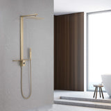 Single Handle Wall Mount Stainless Steel Shower System with Handheld Showerhead (Valve Not Included)