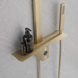 Single Handle Wall Mount Stainless Steel Shower System with Handheld Showerhead (Valve Not Included)