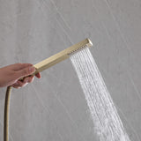 Single Handle Wall Mount Stainless Steel Shower System with Handheld Showerhead (Valve Not Included)