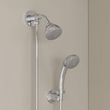 Wall Mount High-Pressure Chrome 4-Inch Dual/Combo Shower Head Set (Valve Not Included)