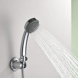 Wall Mount High-Pressure Chrome 4-Inch Dual/Combo Shower Head Set (Valve Not Included)