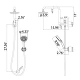 Shower Kit Handheld and Showerheads Combo Quick Retrofit Upgrade for Older Homes (Valve Not Included)