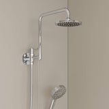 Easy Install No Valve Shower Kit Handheld and Fixed Showerheads Combo Quick Retrofit Upgrade for Older Homes