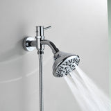 4 Inch Dual Shower Head Kit with 8 Water Flow Settings Handheld and Showerheads (Valve Not Included)