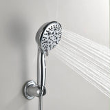 4 Inch Dual Shower Head Kit with 8 Water Flow Settings Handheld and Showerheads (Valve Not Included)