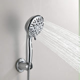 4 Inch Dual Shower Head Kit with 8 Water Flow Settings Handheld and Showerheads (Valve Not Included)