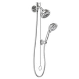 4 Inch Dual Shower Head Kit with 8 Water Flow Settings Handheld and Showerheads (Valve Not Included)