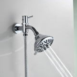 4 Inch Dual Shower Head Kit with 8 Water Flow Settings Handheld and Showerheads (Valve Not Included)