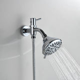 4 Inch Dual Shower Head Kit with 8 Water Flow Settings Handheld and Showerheads (Valve Not Included)